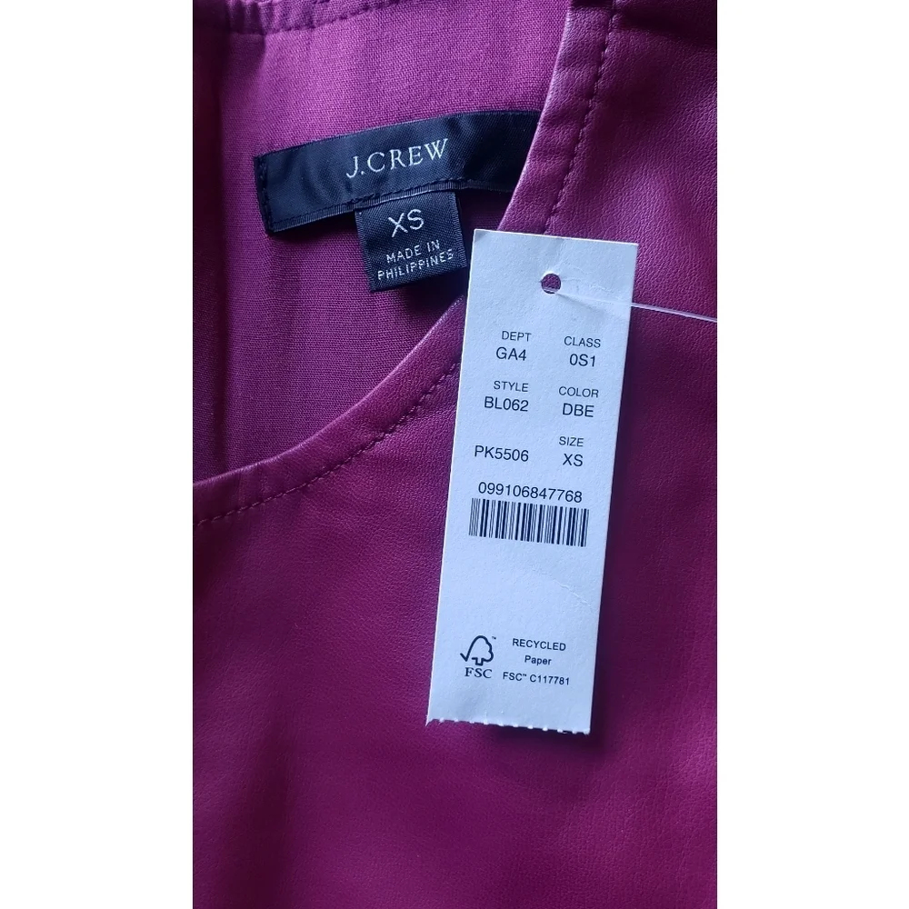 53. J.Crew Shift dress in faux leather